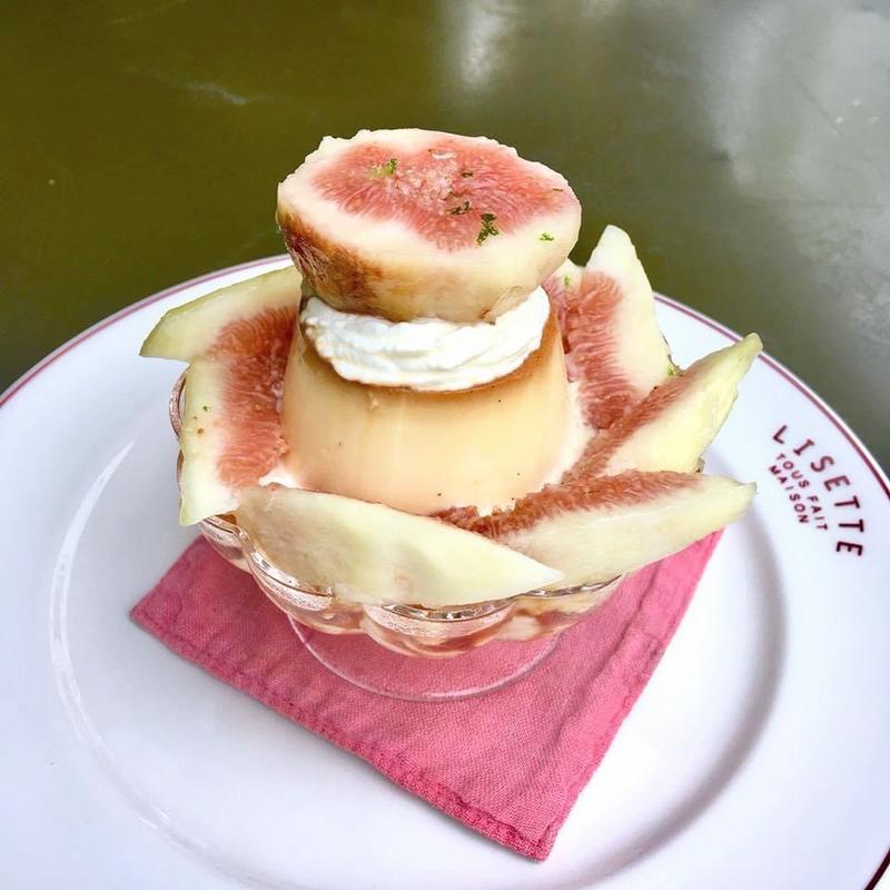 いちじくのプリンアラモード(カフェ リゼッタ 自由が丘店)