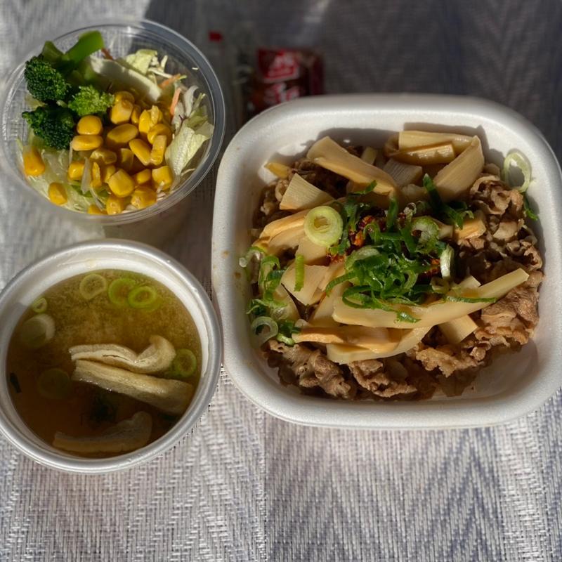 食べラー・メンマ牛丼ランチセット(すき家 枚方招提北店 )