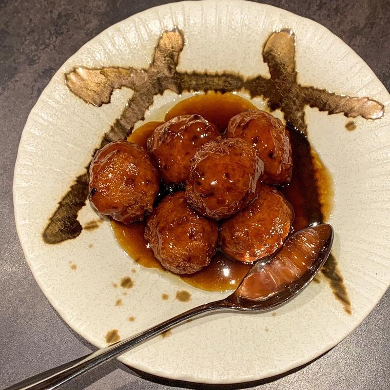 肉だんごの黒酢あんかけ(炭火と中華 九尾)