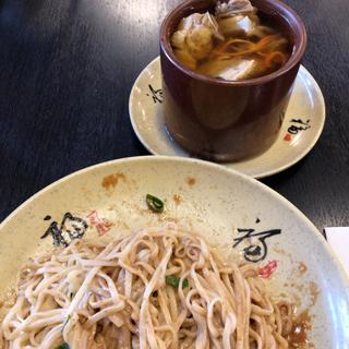Aセット(拌麺とスープ)(日本沙県食坊)