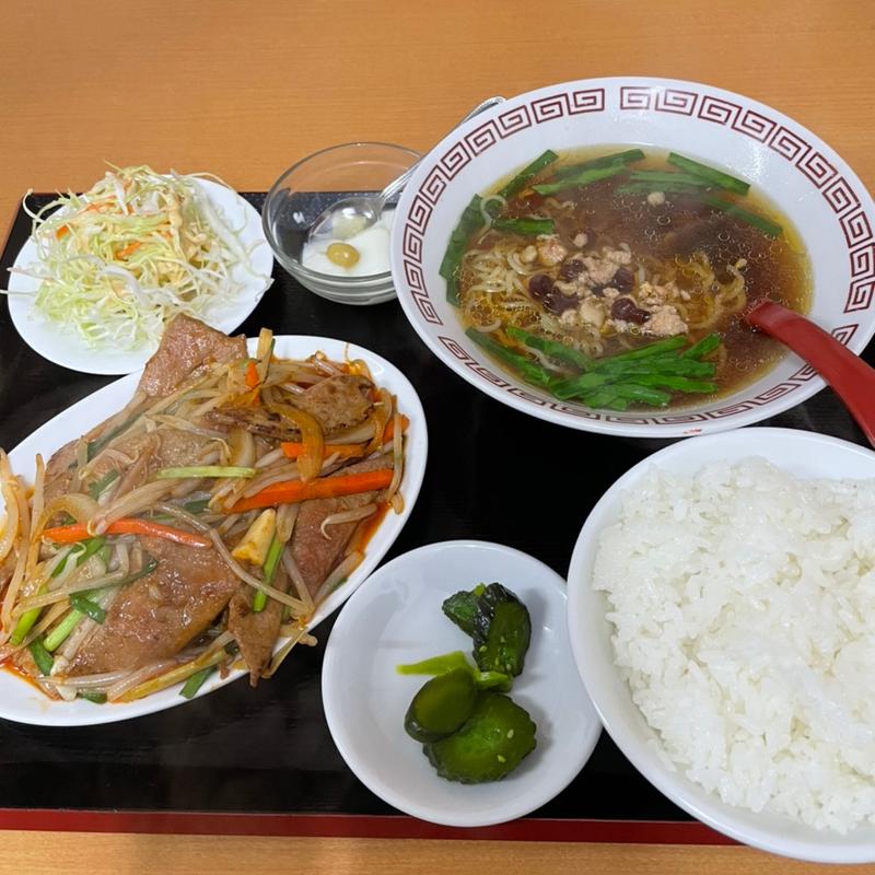 ニラレバー定食(田中萬盛中華料理店 )