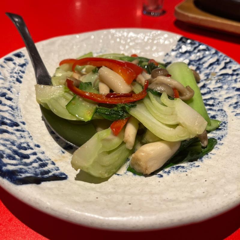 青菜炒め(四川麻婆 天天酒家 なんば西店)
