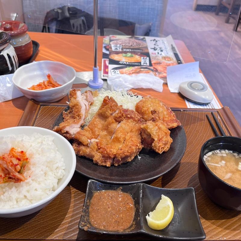 特盛唐揚げ定食(から好し 枚方堂山店)
