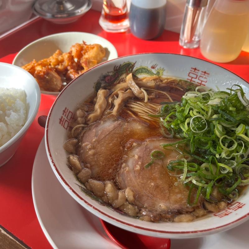 中華そば（並）　唐揚げセット(中華そば ふじい 野田阪神店)