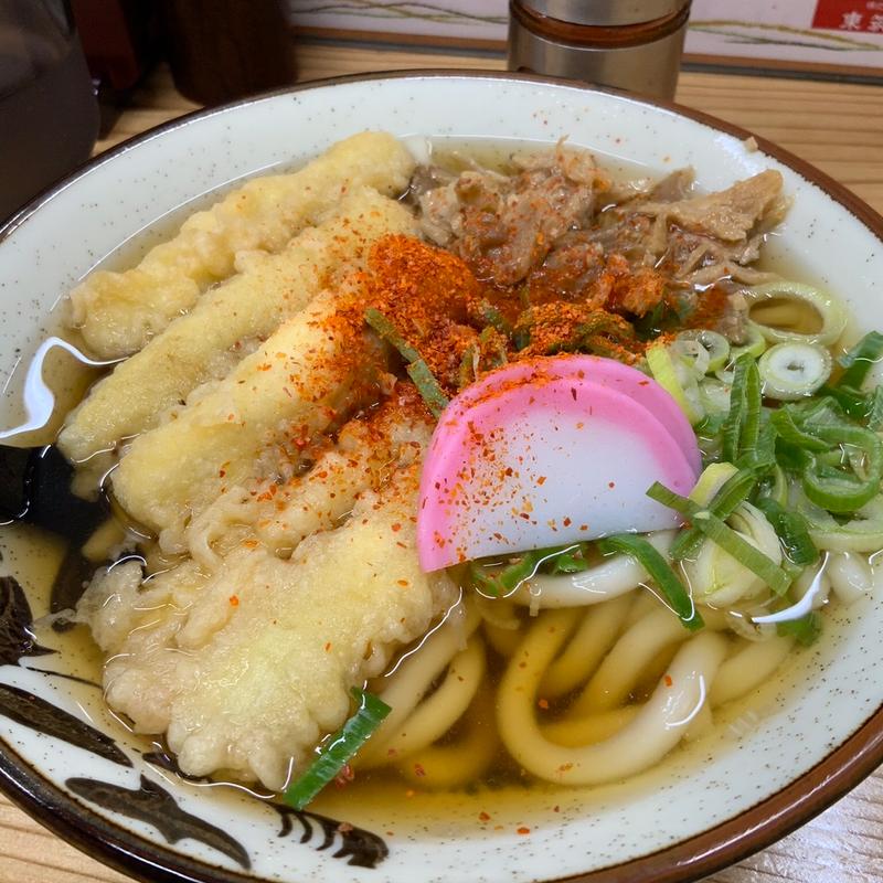 ごぼ天うどん(東筑軒 折尾駅うどん店)