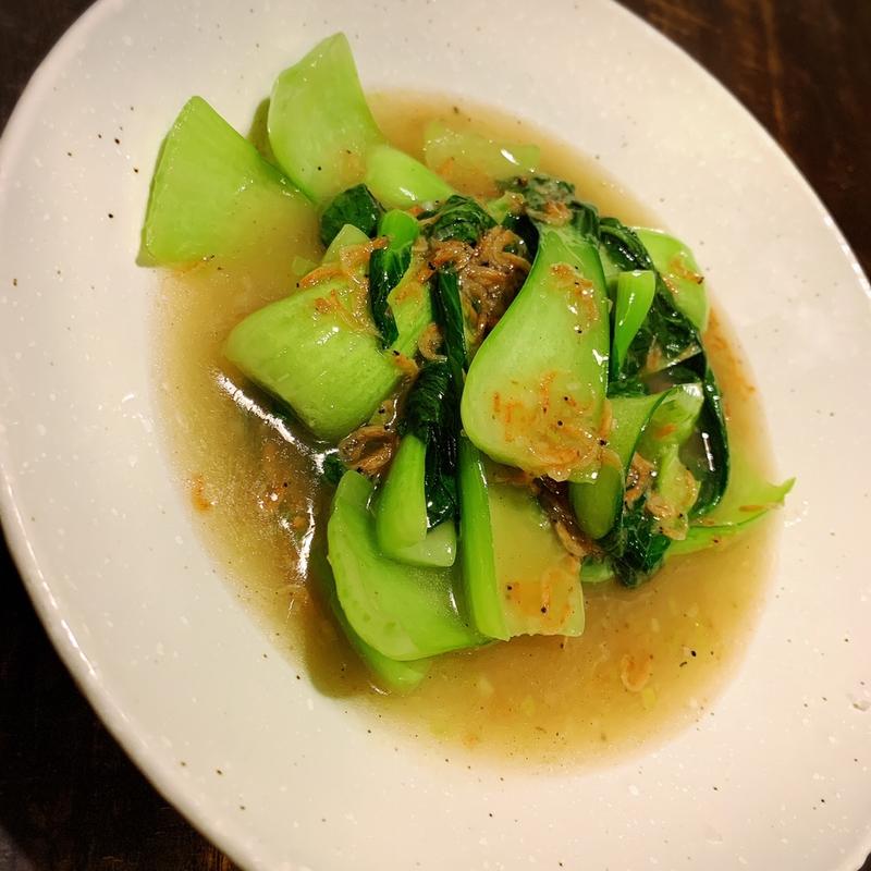青菜の干しエビ塩炒め(中華菜食 直家)