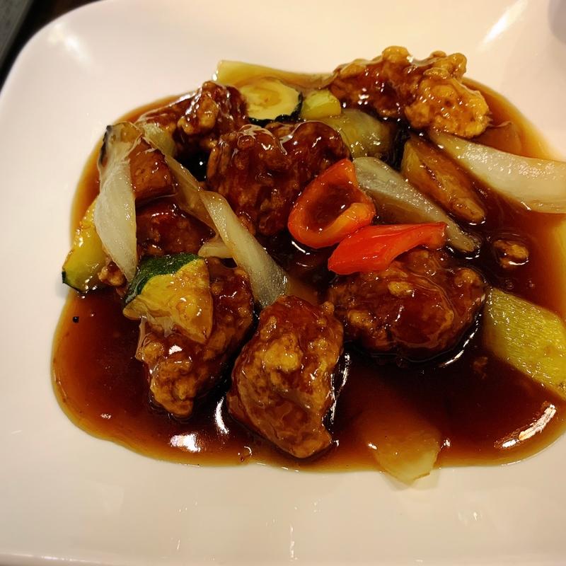 黒酢のスブタ(中華菜食 直家)