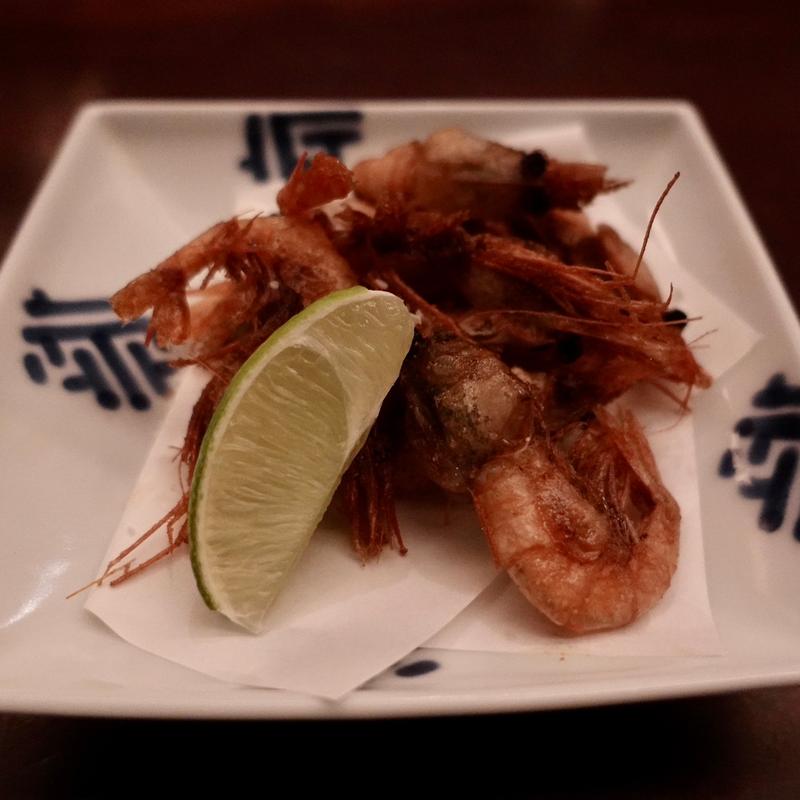 まるごと甘海老のスパイス揚げ(旨酒・料理 酢重ダイニング)