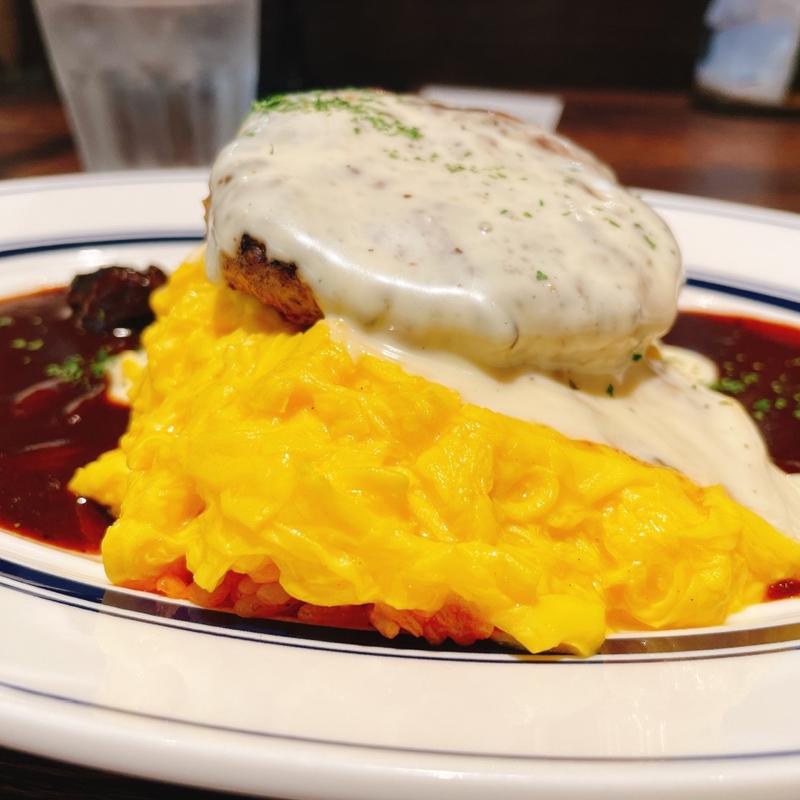 ふわとろ卵とチーズの熟成ハンバーグオムライス(NICK STOCK)