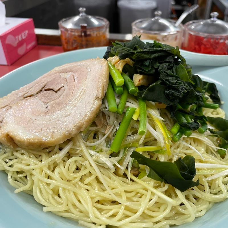 塩つけ麺＋大チャーシュー1枚＋ニンニクの芽(ラーメンショップ 羽生インター店)