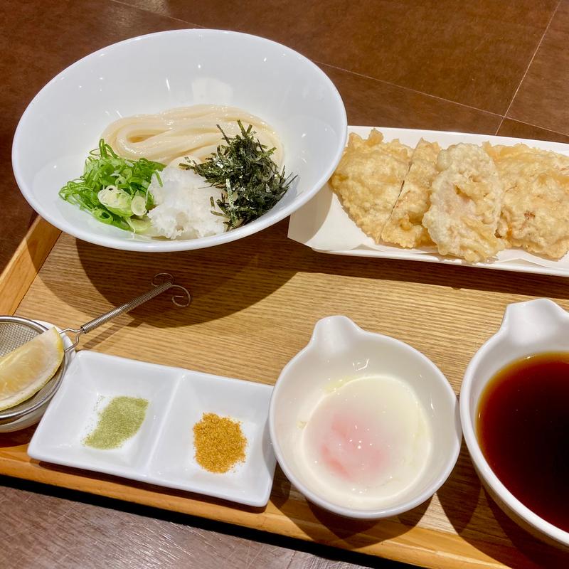 淡路鶏とり天ぶっかけ冷(讃岐うどん いってつ)