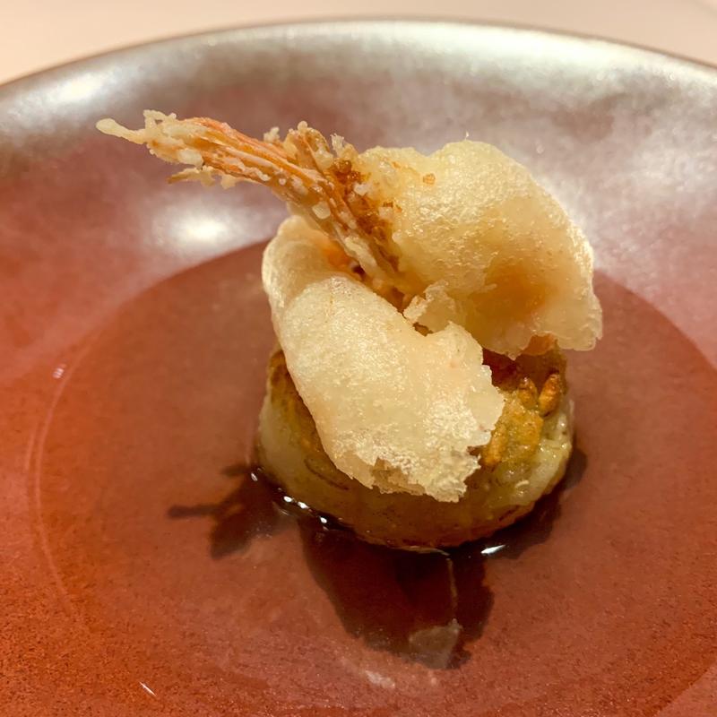 天使の海老と五穀米の焼きリゾット(CILQ -シルク- 表参道)