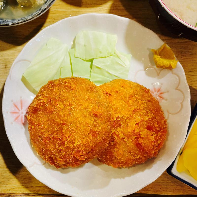 お昼定食(メンチカツ)(大阪屋)