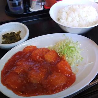 えびチリ定食(蔵八ラーメン イオン石巻店　)