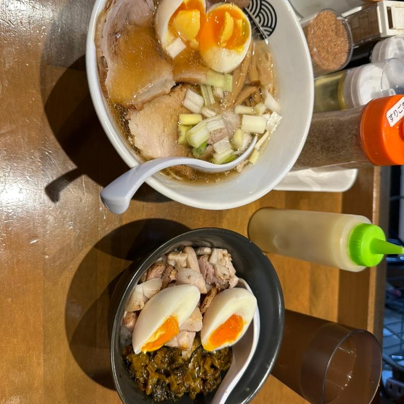 豚そばタマゴのせ(とんこつらぁめん いちむじん)