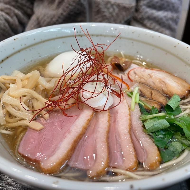 鴨出汁黒＋特製(麺屋　葵)