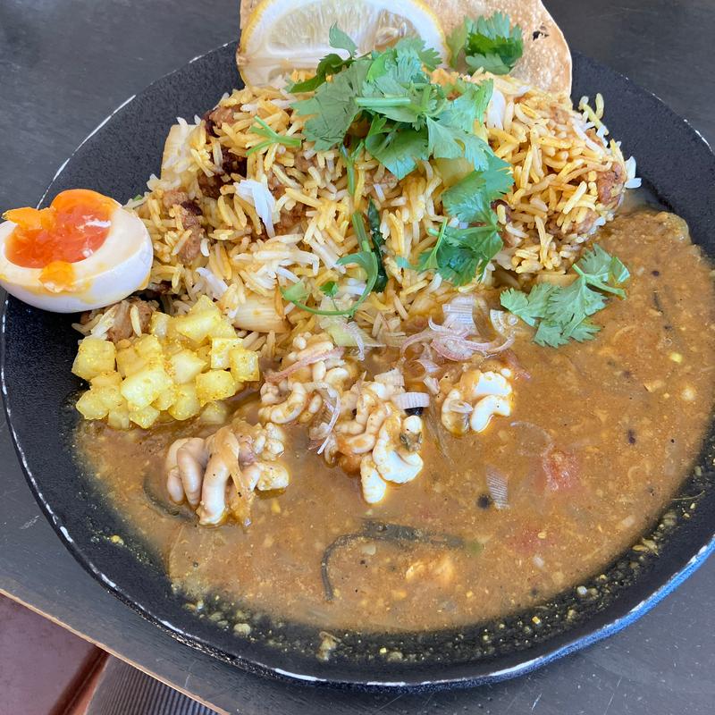 合鴨とネギのビリヤニ(アンドビール)