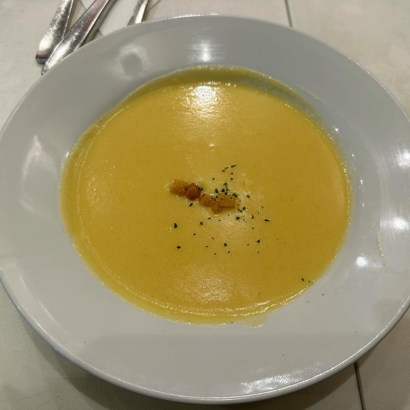 ポタージュとポークカツレツ(レストラン桂)