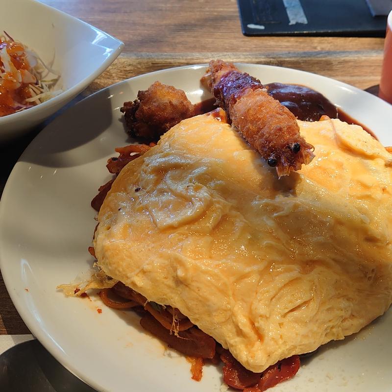 ふわとろ卵のナポリタンセット(バルザル 大井町店)