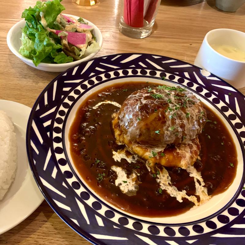 自家製炭火焼きハンバーグ(冨田書店)