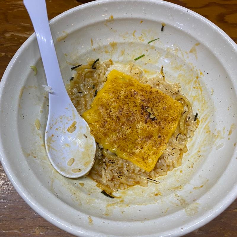 まぜそばの追い飯(中華そば つけ麺 百日紅 新宿店)