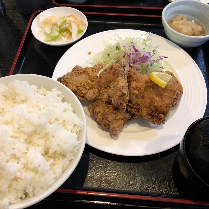 鶏竜田揚げ定食（鶏竜田4ヶ）(大盛り食堂 わいわい亭 )