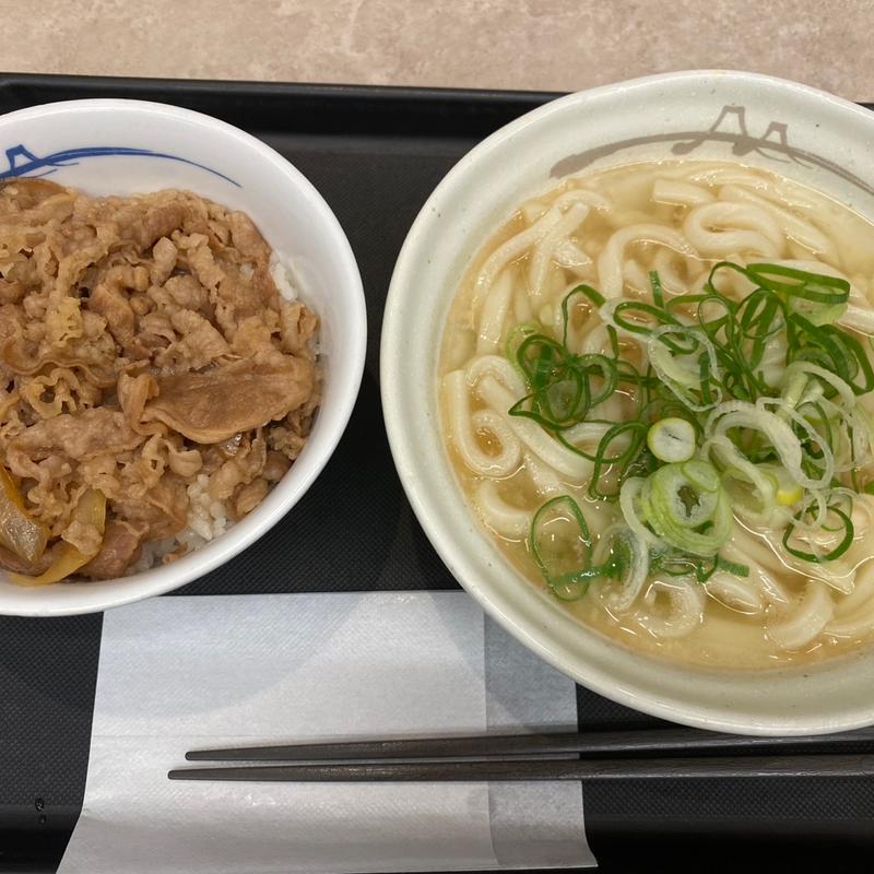 うどん牛丼セット(松屋 恵比寿西店)
