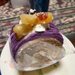 紫芋のカフェロール(パティスリー イチリュウ イオン福岡店)