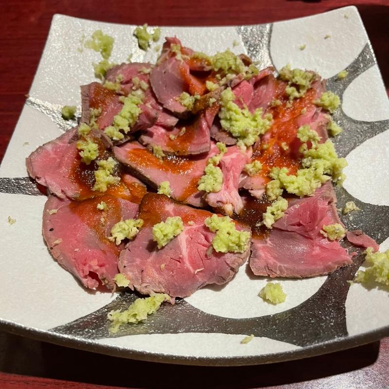 ローストビーフ　生おろしわさび　ハーフサイズ(わさび居酒屋 あな蔵 浦和店)