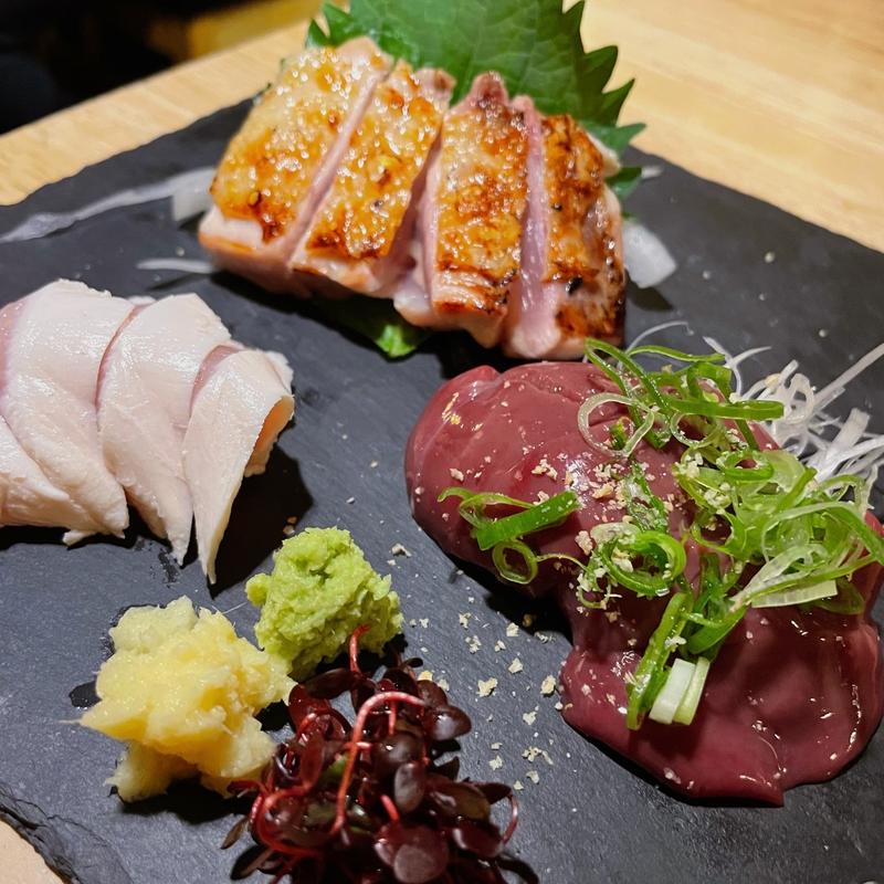 造り盛り合わせ（三種）(炭匠 やきとり亭 西田辺)