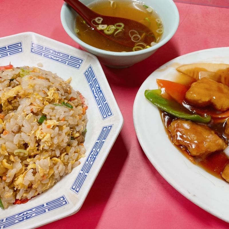 炒飯と酢豚(マルシン飯店 )