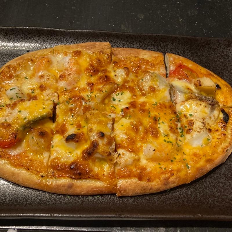 海鮮ピザ(炉ばた煉瓦)