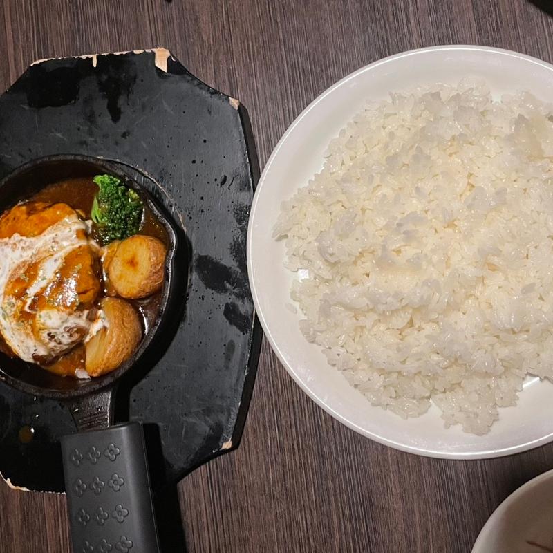 ハンバーグ・ライス大盛(ベビーフェイスプラネッツ 新潟女池インター店 )