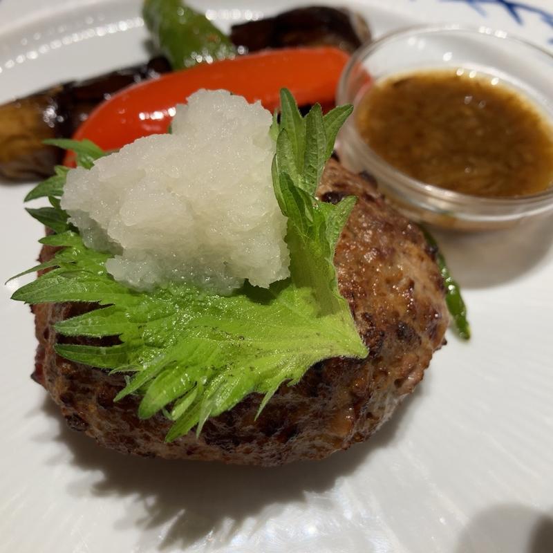 和牛とやまと豚のハンバーグステーキ和風ソース(銀座洋食三笠會館 池袋パルコ店)