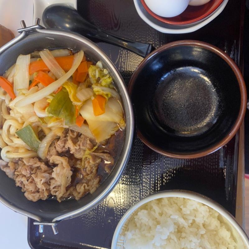 鍋焼きうどん(すき家 旭川永山店)