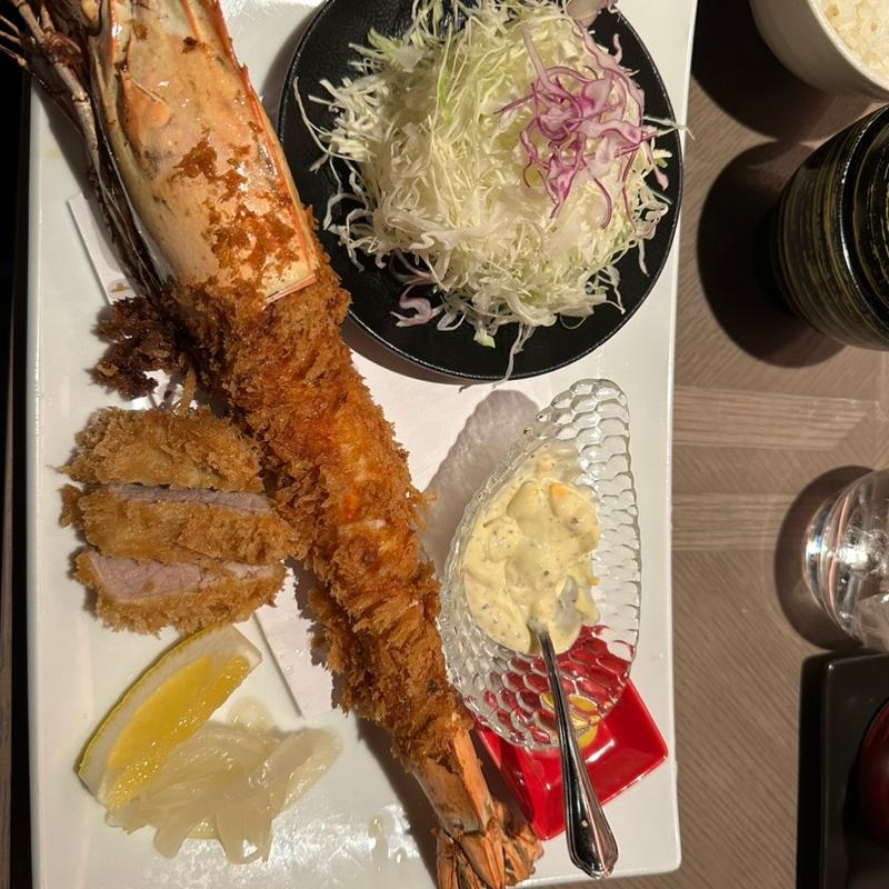 リトルジョン(3410)季節の野菜フライ(400)ご飯セット(350)(エビデフ)