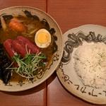 揚げ鶏ライスMサイズ、オリジナルスープ、1辛(東京スープカレーチャハヤ総本店)