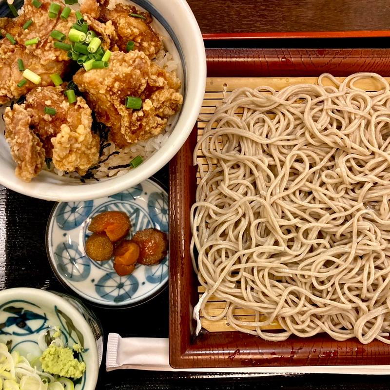 鶏竜田丼セット(砂場 箱崎店)