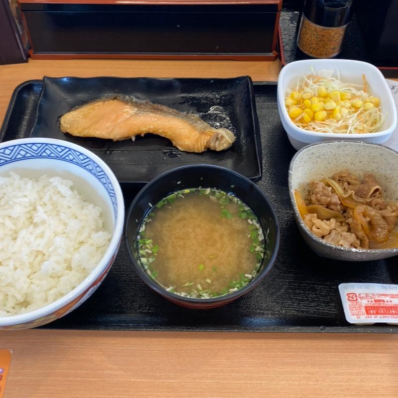 焼魚牛小鉢定食(吉野家 浅草駅前店)