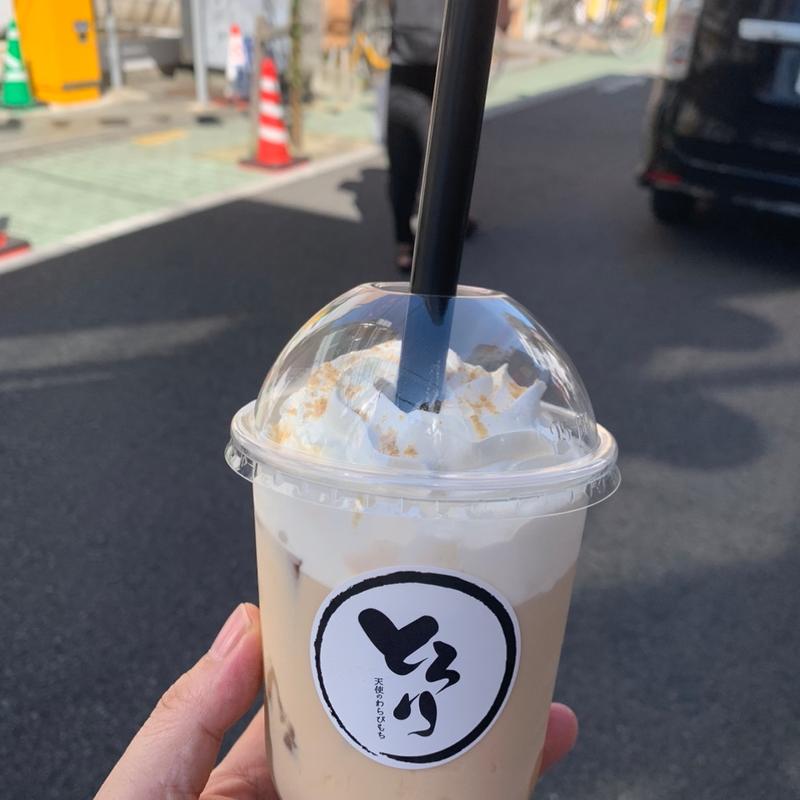 飲むわらび餅ミルクティー(とろり天使のわらびもち 竹の塚店)