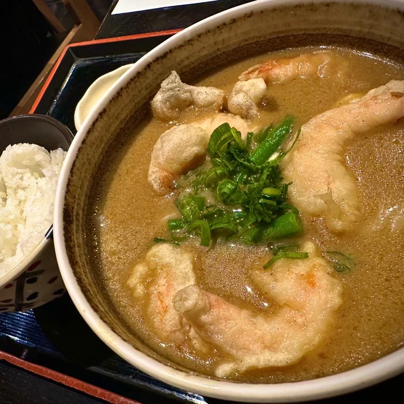 海老天カレー(細打うどん 竹や 御茶ノ水本店)