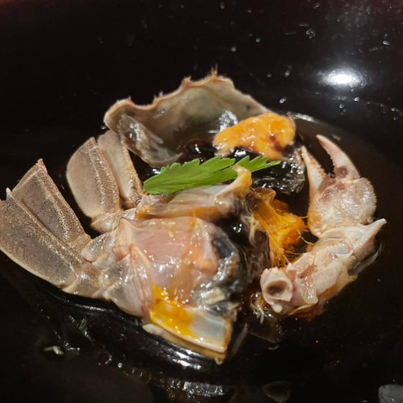 上海蟹の紹興酒漬け(中国飯店 富麗華)