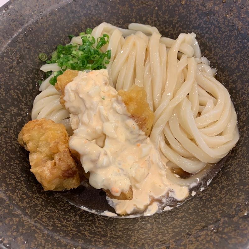 鶏天タルタルぶっかけうどん(山下本気うどん 神楽坂)