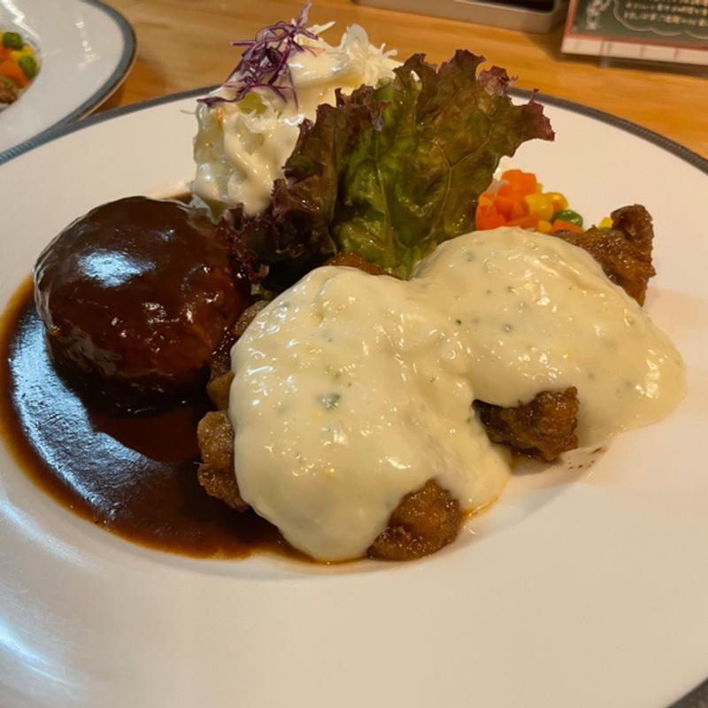 Bセット（ビール南蛮＋ハンバーグ）(グリル爛漫)