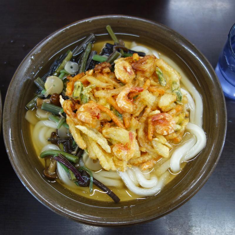 野菜かきあげうどん(牧のうどん 片江店)