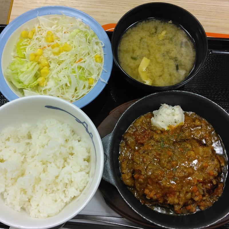 ボロネーゼソースハンバーグ定食(松屋 仙台五橋店 )