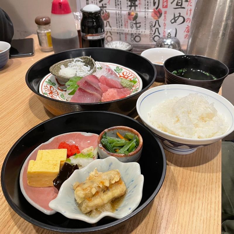 お造り定食(魚屋スタンド ふじ)