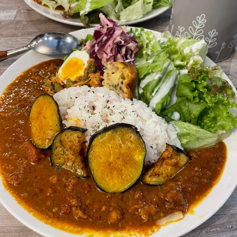 揚げ茄子のチーズカレープレート(ZAKI)