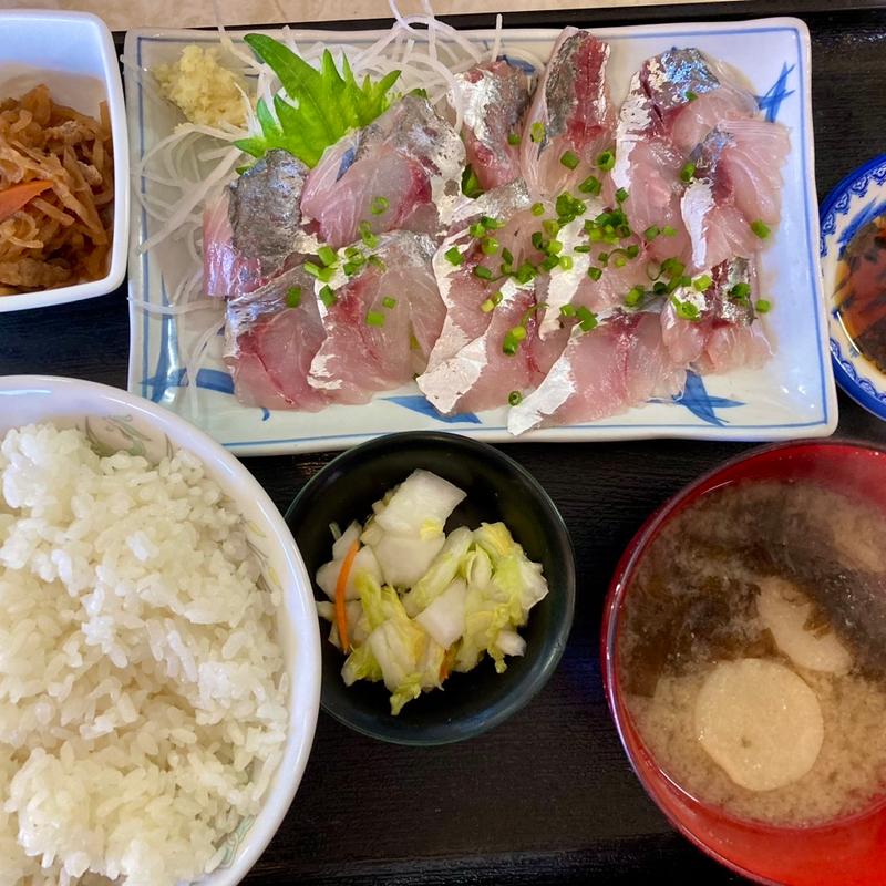 アジの刺身定食(那須)