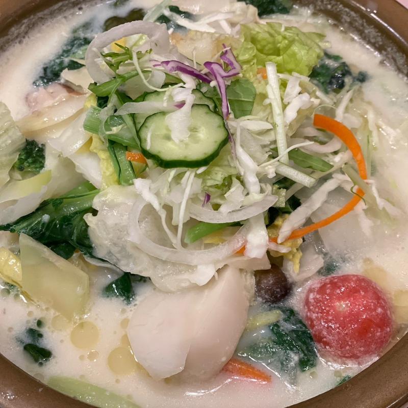 海老ワンタン入り野菜麺(源来酒家)